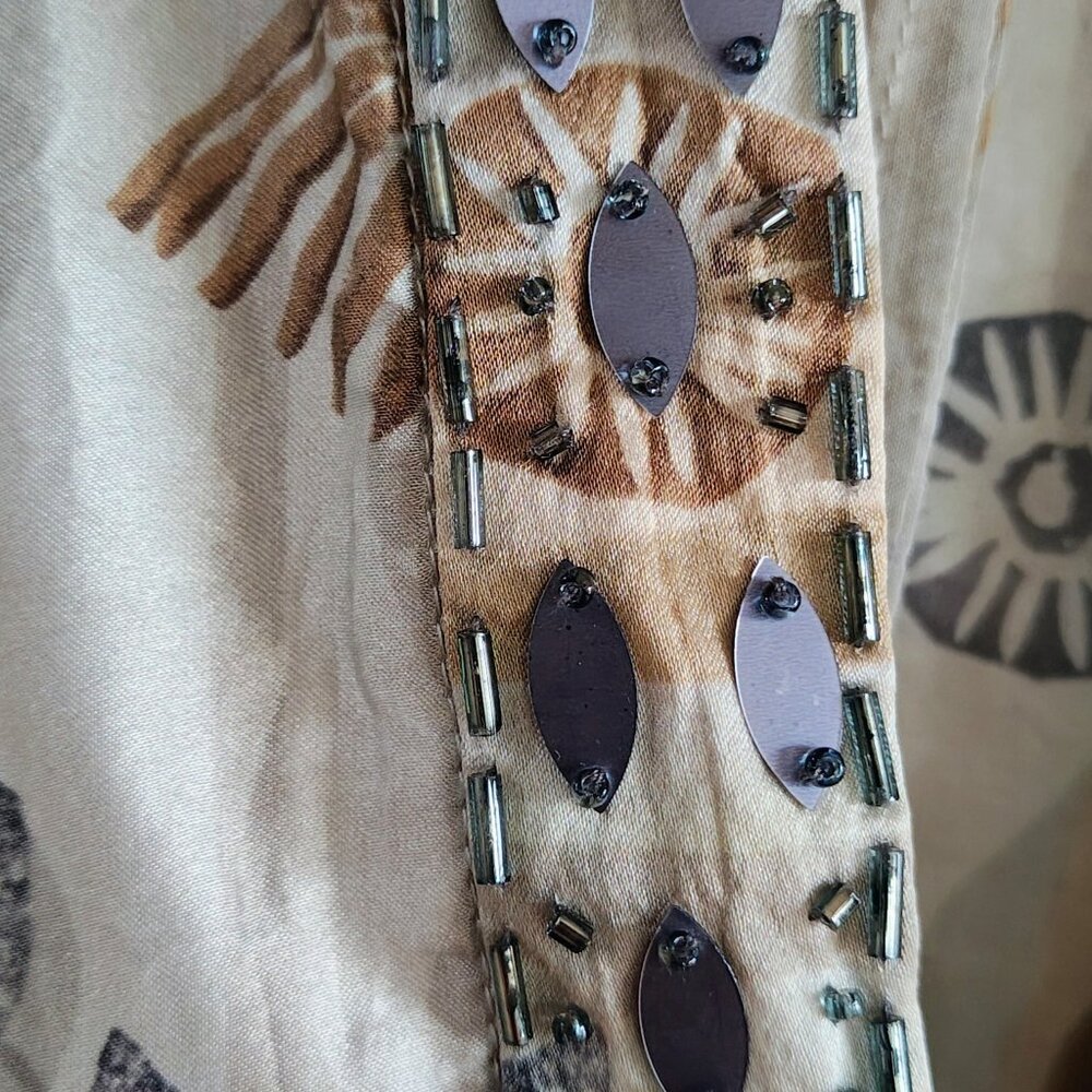 Vintage Embellished Silk Blouse - Picture 8 of 11